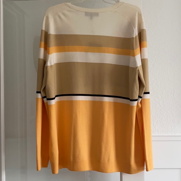 New $695 St John Stripe Jersey Knit Cardigan - Picture 8 of 8